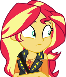 Size: 874x1024 | Tagged: safe, artist:thebarsection, character:sunset shimmer, g4, my little pony: equestria girls, my little pony:equestria girls, clothing, female, geode of empathy, shoulder bag, simple background, solo, transparent background