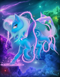 Size: 1700x2200 | Tagged: safe, artist:the1xeno1, character:trixie, species:pony, species:unicorn, cape, clothing, female, mare, solo, trixie's cape