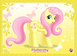 Size: 1280x928 | Tagged: safe, artist:shinn3, character:fluttershy, species:pegasus, species:pony, butt, female, looking at you, mare, plot, solo