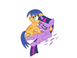 Size: 1024x768 | Tagged: safe, artist:turnaboutart, base used, character:flash sentry, character:twilight sparkle, character:twilight sparkle (alicorn), species:alicorn, species:pegasus, species:pony, ship:flashlight, angry, bruised, feather, female, flare warden, furious, half r63 shipping, lesbian, male, rule 63, shipping, simple background, straight, transparent background, twiwarden