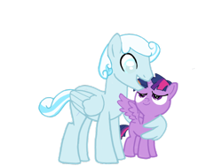 Size: 1024x768 | Tagged: safe, artist:turnaboutart, base used, character:twilight sparkle, character:twilight sparkle (alicorn), oc, oc:dusk shine, oc:snowdrift (rule 63), oc:snowdrop, species:alicorn, species:pegasus, species:pony, brotherly love, brothers, colt, cutie mark, hug, looking up, male, older, prince dusk, rule 63, simple background, stallion, transparent background, winghug, younger