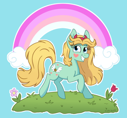 Size: 900x840 | Tagged: safe, artist:pink-pone, species:earth pony, species:pony, female, mare, ponified, rainbow, solo, star butterfly, star vs the forces of evil