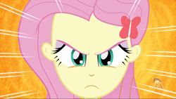 Size: 1280x720 | Tagged: safe, artist:amante56, character:fluttershy, my little pony:equestria girls, duel of the fates, stare, the stare, watermark, youtube link