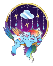 Size: 726x900 | Tagged: safe, artist:fuyusfox, character:rainbow dash, species:pegasus, species:pony, colored hooves, colored wings, colored wingtips, cute, dashabetes, eyes closed, female, mare, night, simple background, sleeping, solo, tail feathers, transparent background, unshorn fetlocks, watermark