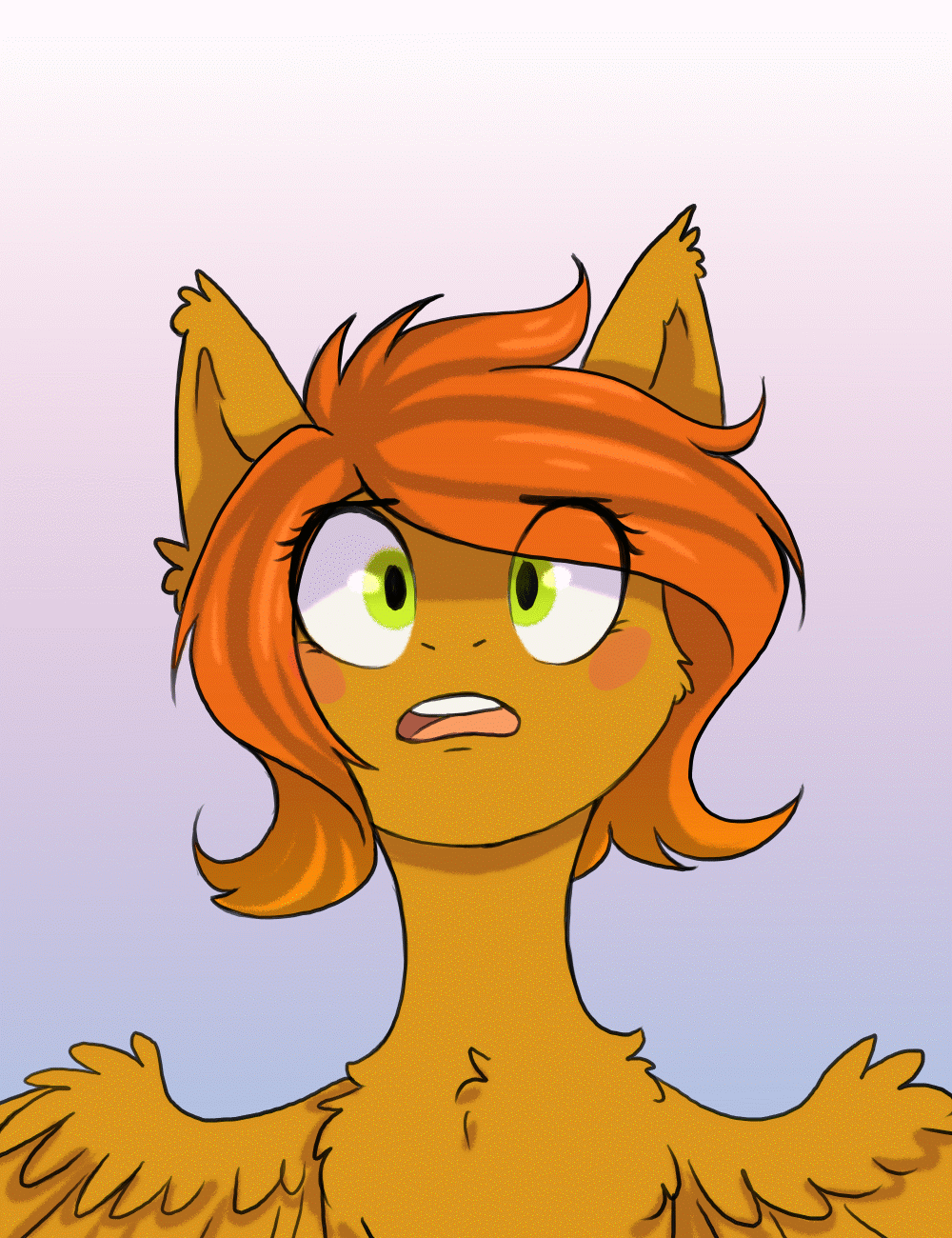 Size: 1000x1300 | Tagged: safe, artist:shiro-roo, oc, oc only, oc:camber, species:pegasus, species:pony, animated, bust, chest fluff, crying, cute, female, floppy ears, frame by frame, gif, mare, open mouth, portrait, sad, sadorable, solo, spread wings, wings