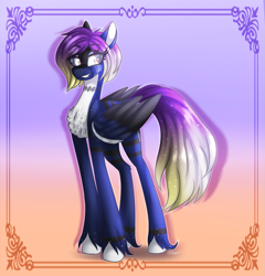 Size: 1765x1837 | Tagged: safe, artist:ggchristian, oc, species:pegasus, species:pony, female, mare, solo, two toned wings