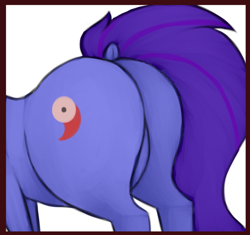 Size: 776x728 | Tagged: safe, artist:claudearts, oc, oc only, oc:seafood dinner, species:pony, butt, butt only, cutie mark, dock, featureless crotch, plot, rear view, solo