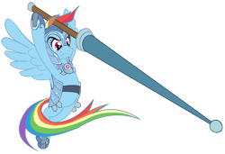 Size: 1200x822 | Tagged: safe, artist:gor1ck, character:rainbow dash, armor, crystal guard armor, female, jousting, lance, simple background, solo, transparent background