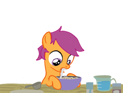 Size: 1024x768 | Tagged: safe, artist:turnaboutart, character:scootaloo, species:pegasus, species:pony, baking, bowl, colt, male, rule 63, scooteroll, stirring