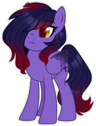 Size: 312x406 | Tagged: safe, artist:nekomellow, oc, oc only, oc:shadowsneak, species:pegasus, species:pony, assassin, female, mare, mute, solo