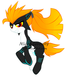 Size: 600x632 | Tagged: safe, artist:xnightmelody, species:earth pony, species:pony, crossover, female, midna, ponified, solo, the legend of zelda, the legend of zelda: twilight princess