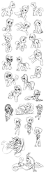 Size: 750x2825 | Tagged: safe, artist:fuyusfox, character:big mcintosh, character:cheese sandwich, character:coco pommel, character:discord, character:dj pon-3, character:doctor whooves, character:mane-iac, character:marble pie, character:moondancer, character:night glider, character:nightmare moon, character:pinkamena diane pie, character:pinkie pie, character:princess luna, character:rainbow dash, character:rarity, character:raven inkwell, character:roseluck, character:shining armor, character:starlight glimmer, character:sunburst, character:time turner, character:trouble shoes, character:vinyl scratch, species:earth pony, species:human, species:pegasus, species:pony, species:unicorn, chibi, connie maheswaran, crossed arms, dipper pines, glasses, gravity falls, hoof shoes, lapis lazuli (steven universe), lineart, necktie, pearl (steven universe), peridot (steven universe), raised hoof, steven universe