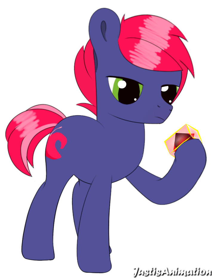 Size: 710x930 | Tagged: safe, artist:justisanimation, oc, species:earth pony, species:pony, animated, loop, original species, present, simple background, solo