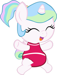 Size: 3117x4092 | Tagged: safe, artist:megarainbowdash2000, character:princess celestia, species:pony, episode:between dark and dawn, g4, my little pony: friendship is magic, age regression, baby, baby pony, cewestia, cute, diaper, female, filly, foal, onesie, simple background, transparent background, younger