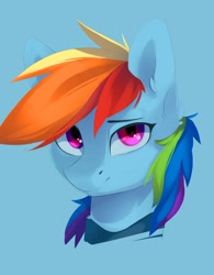 Size: 1635x2101 | Tagged: safe, artist:tangomangoes, character:rainbow dash, species:pegasus, species:pony, bust, female, solo