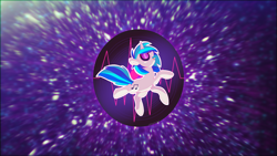 Size: 1920x1080 | Tagged: safe, artist:naroclie, edit, character:dj pon-3, character:vinyl scratch, species:pony, species:unicorn, female, solo, space, sunglasses, tongue out, wallpaper, wallpaper edit