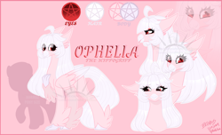 Size: 5323x3239 | Tagged: safe, artist:betavirus, artist:nekomellow, oc, oc:ophelia, species:hippogriff, pastel, reference, reference sheet, yandere