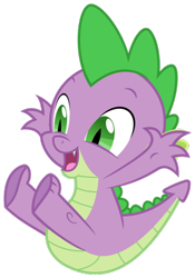 Size: 336x479 | Tagged: safe, artist:zutheskunk traces, character:spike, arms in the air, cute, happy, male, open mouth, simple background, solo, spikabetes, transparent background, vector