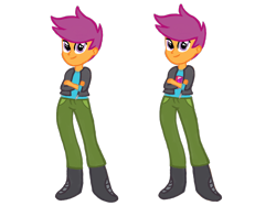 Size: 2732x2048 | Tagged: safe, artist:turnaboutart, base used, character:scootaloo, species:pegasus, species:pony, my little pony:equestria girls, equestria guys, male, rule 63, scooteroll, simple background, transparent background