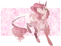 Size: 1255x953 | Tagged: safe, artist:lunawolf28, oc, oc:douce rose, species:earth pony, species:pony, female, mare, solo
