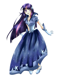Size: 2000x2400 | Tagged: safe, artist:dream--chan, character:twilight sparkle, species:human, clothing, dress, female, gala dress, high res, humanized, simple background, solo, transparent background