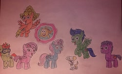 Size: 1261x767 | Tagged: safe, artist:jebens1, species:alicorn, species:dog, species:earth pony, species:pegasus, species:pony, species:unicorn, bubble guppies, bubble puppy, crossover, deema, deema (bubble guppies), ear piercing, earring, fish, gil (bubble guppies), glasses, glowing horn, goby (bubble guppies), horn, jewelry, molly (bubble guppies), mr. grouper, nick jr., nickelodeon, nonny (bubble guppies), oona, oona (bubble guppies), piercing, ponified, puppy, scuba mask
