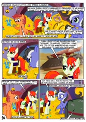 Size: 752x1063 | Tagged: safe, artist:christhes, oc, oc:gracenote, oc:jade mare, oc:maple leaf, species:changeling, species:earth pony, species:pony, species:unicorn, boba fett, butt, comic, crossover, disguise, disguised changeling, female, gold, jabba's palace, mare, plot, ponified, star mares, star wars