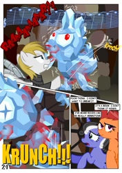 Size: 752x1063 | Tagged: safe, artist:christhes, oc, oc:gracenote, oc:maple leaf, species:earth pony, species:pegasus, species:pony, species:unicorn, broken, comic, crossover, dead, death, female, jabba's palace, luke skywalker, mare, peril, ponified, rancor pit, shattered, spike's statue, star mares, star wars, wide eyes, x eyes
