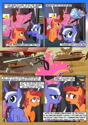 Size: 752x1063 | Tagged: safe, artist:christhes, character:princess cadance, oc, oc:gracenote, oc:maple leaf, species:diamond dog, species:earth pony, species:griffon, species:pegasus, species:pony, species:unicorn, boba fett, broken, butt, chewbacca, comic, crossover, dead, death, dialogue, disguise, disguised changeling, execution, female, imminent vore, lando calrissian, luke skywalker, magic, mare, peril, petrification, plot, ponified, shattered, star mares, star wars, tatzlwurm, telekinesis, wide eyes, x eyes