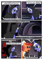 Size: 752x1063 | Tagged: safe, artist:christhes, oc, oc:gracenote, oc:maple leaf, species:earth pony, species:pony, species:unicorn, comic, crossover, female, jabba's palace, mare, ponified, star mares, star wars