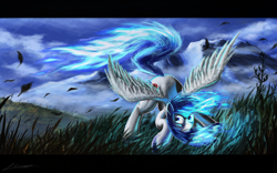 Size: 1920x1200 | Tagged: safe, artist:huussii, oc, oc only, oc:kaimanawa, species:pony, angry, mountain, scenery, solo, wind