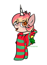 Size: 2000x2800 | Tagged: safe, artist:redheartponiesfan, oc, oc:donut delight, species:pony, species:unicorn, bust, clothing, female, mare, portrait, scarf, simple background, solo, transparent background