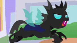 Size: 640x360 | Tagged: safe, artist:viva reverie, edit, editor:luzion, character:octavia melody, species:changeling, species:earth pony, species:pony, animated, brony polka, canterlot, double bass, fight, musical instrument, once upon a time in canterlot, sound, super smash bros., super smash bros. ultimate, weapon, webm