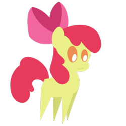 Size: 1000x1000 | Tagged: safe, artist:dragonfoorm, character:apple bloom, species:earth pony, species:pony, apple bloom's bow, bow, female, filly, hair bow, pointy ponies, simple background, solo, transparent background, vector