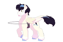Size: 1280x854 | Tagged: safe, artist:itstechtock, oc, oc only, oc:nightingale (itstechtock), parent:sapphire shores, parent:songbird serenade, species:pegasus, species:pony, female, magical lesbian spawn, mare, offspring, simple background, solo, tongue out, transparent background