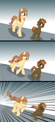 Size: 1826x4000 | Tagged: safe, artist:banquo0, character:button mash, oc, oc:cream heart, species:earth pony, species:pony, ara ara, ara ara chase meme, chase, comic, female, following, implied buttoncest, implied incest, male, meme, meme template, mother, mother and child, mother and son, ponified meme, son, this will end in cuddles, this will end in hugs, this will end in intensive mothering, this will end in kisses, this will end in love, this will end in snu snu
