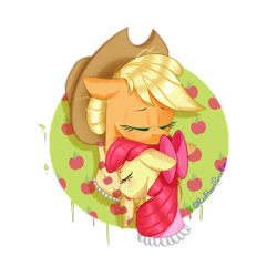 Size: 2000x2000 | Tagged: safe, artist:redheartponiesfan, character:apple bloom, character:applejack, species:pony, crying, floppy ears, grief, high res, implied death, implied goldie delicious, implied granny smith, simple background, transparent background