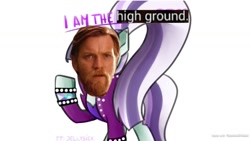 Size: 1280x720 | Tagged: safe, artist:jellysiek, edit, character:coloratura, character:countess coloratura, species:earth pony, species:pony, crossover, high ground, meme, obi wan kenobi, star wars
