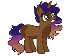 Size: 2732x2048 | Tagged: safe, artist:turnaboutart, oc, oc only, oc:gala luster, parent:applejack, parent:princess luna, parents:lunajack, species:pony, species:unicorn, angry, female, magical lesbian spawn, mare, offspring, simple background, solo, transparent background