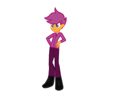 Size: 2732x2048 | Tagged: safe, artist:turnaboutart, base used, character:scootaloo, species:pegasus, species:pony, my little pony:equestria girls, clothing, fall formal outfits, rule 63, scooteroll, simple background, solo, suit, transparent background