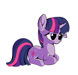 Size: 1402x1351 | Tagged: safe, artist:squiby-327, character:twilight sparkle, species:pony, species:unicorn, cute, female, mare, prone, simple background, solo, transparent background
