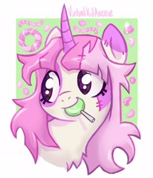 Size: 2516x2927 | Tagged: safe, artist:aiden_is_tired, artist:virtualkidavenue, oc, oc only, species:pony, species:unicorn, bust, cute, ocbetes, solo