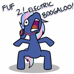 Size: 1000x1000 | Tagged: safe, artist:banquo0, oc, oc:bit rate, species:earth pony, species:pony, electric boogaloo, fuf, solo, stanced