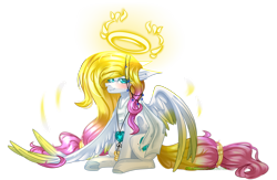 Size: 4000x2600 | Tagged: safe, artist:redheartponiesfan, oc, oc:angel light, species:pegasus, species:pony, colored wings, colored wingtips, female, halo, mare, simple background, solo, transparent background