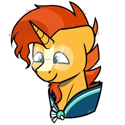 Size: 2000x2000 | Tagged: safe, artist:jellysiek, character:sunburst, species:pony, species:unicorn, glasses, head, male, simple background, smiling, solo