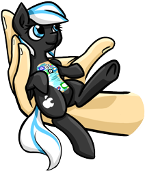 Size: 654x773 | Tagged: safe, artist:khaki-cap, oc, oc only, species:human, species:pegasus, species:pony, apple (company), apple logo, cute, cutie mark, hand, holding a pony, iphone, ipony, logo, object pony, original species, pegasus oc, phone, phone pony, ponified, screen, simple background, tiny, touchscreen, transparent background, wings