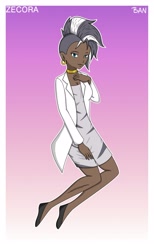 Size: 1920x3120 | Tagged: safe, artist:banquo0, character:zecora, species:human, art pack:my little persona, clothing, dress, female, humanized, lab coat, shoes, solo