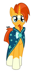 Size: 939x2075 | Tagged: safe, artist:banquo0, character:sunburst, species:pony, species:unicorn, glasses, male, simple background, solo, transparent background