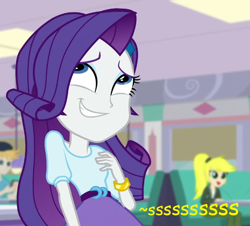 Size: 678x614 | Tagged: safe, artist:thedarkpony, edit, edited screencap, screencap, character:rarity, equestria girls:dance magic, g4, my little pony: equestria girls, my little pony:equestria girls, spoiler:eqg specials, cropped, female, implied pissing, implied urine, implied wetting, onomatopoeia, pee edit