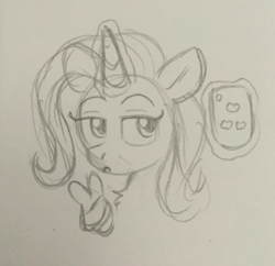Size: 540x523 | Tagged: safe, artist:pink-pone, character:trixie, species:pony, species:unicorn, bust, chest fluff, female, pencil drawing, portrait, solo, traditional art